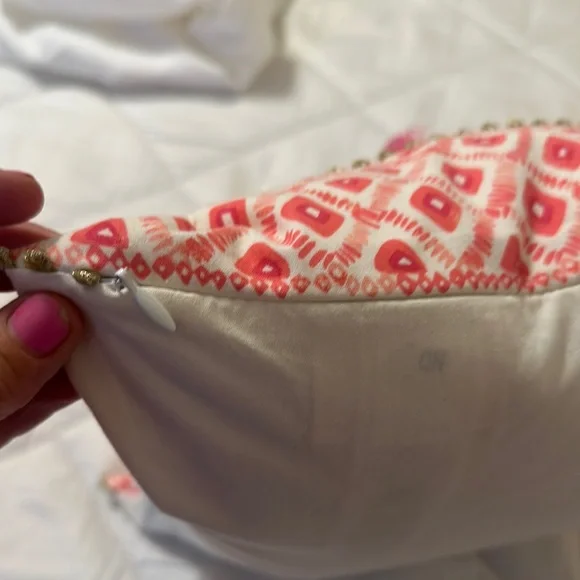 Lilly Pulitzer Pink and Gold Decorative Pillow - Picture 3 of 6